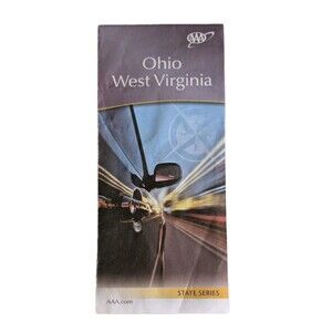 Vintage | AAA Fold-Out Map Ohio & West Virginia | State Series